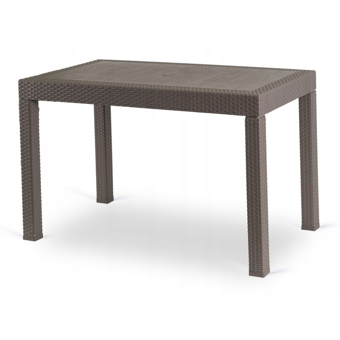 Прямокутний стіл з техноротанга MEBEL ELITE, 119,5 x 69 x 76 см