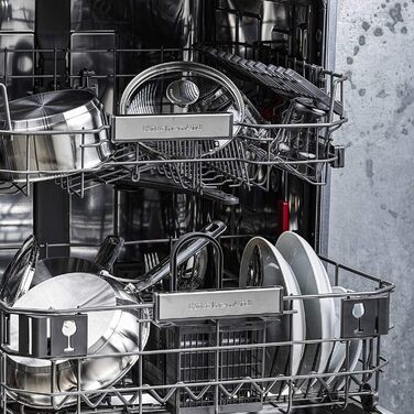 Сковорідки KitchenAid з нержавіючої сталі 20см і 28см, 3-шарове антипригарне покриття, для індукції, духовки та посудомийної машини, з холодною ручкою, сріблясті