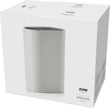 Zone Denmark Singles Knife Block without Knife, Knife Block, Knife Holder, Knife Stand, Storage for all Knives, 17 x 9 cm, Height 24 cm, Warm Grey (Grey)