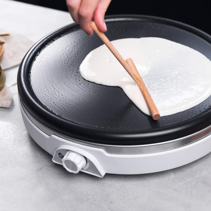Електрична млинниця Cecotec Crepe Fun CrepeStone Twin 1200 Вт, антипригарна екоплита з реверсивною пластиною для млинців або 4 міні-млинців