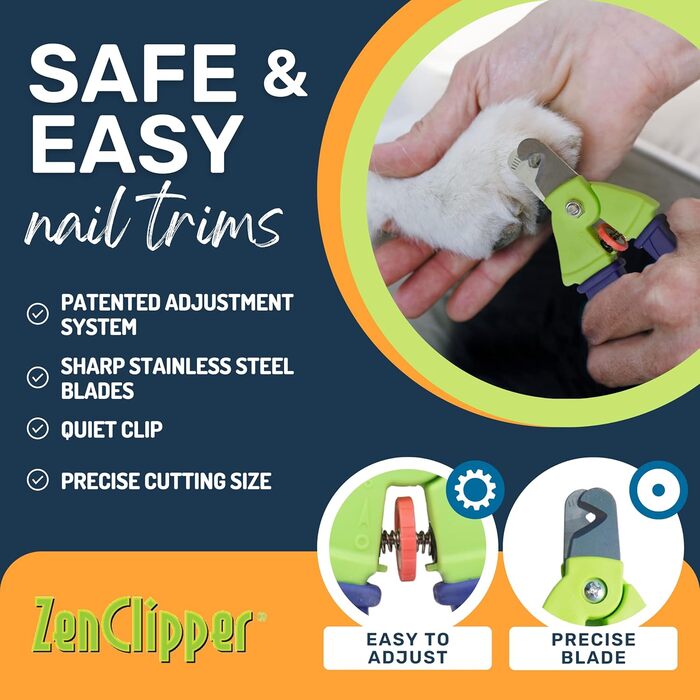 Триммер для обрізки кігтів домашніх тварин Zen Clipper – безпечний та точний інструмент для собак та котів. Безпечний, тихий та швидкий