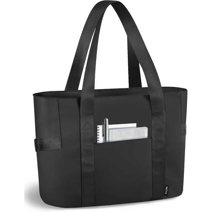 Laptop Bag for Danes, waterproof shoulder bag with 40.6 cm computer compartment for work, school, travel, violet (L, Black Large)