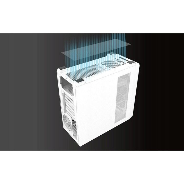 Корпус для комп'ютера darkFlash DS900WD Midi Tower (білий, ATX, загартоване скло, gaming)