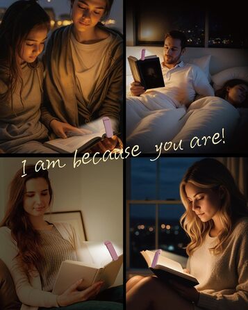 Кліпса-лампа для читання HEMONNKAM, рожева, акумуляторна, світло для читання в ліжку