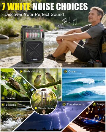 Радіо NOAA з живленням від сонця, USB, ручної динамо-машини 4000 mAh AM/FM/SW/WB – для кемпінгу та надзвичайних ситуацій, з ліхтариком та сигналом SOS