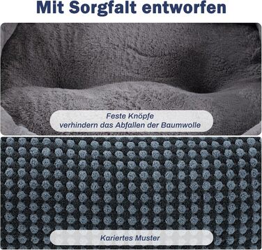 FURTIME Dog Bed - Large Dogs, Washable Fluffy Dog Basket, Non-Slip Dog Bed, Anti-Anxiety Dog Bed for Large and Medium Dogs and Cats, 89x63x23cm