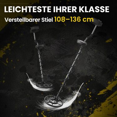 Металодетектор DR.ÖTEK Profi Set: легкий, для дітей та дорослих, з точним визначенням місця знахідки, режимами пам'яті та водонепроникною котушкою, 5 режимів, висока точність, комплект з лопаткою