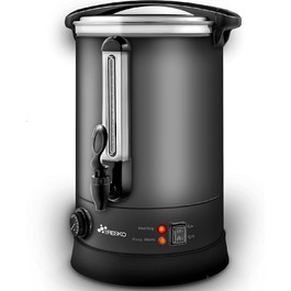 Glow Wine Cooker 6.8L / 1500W Canning Machine made of Stainless Steel, Glow Wine Kettle, Glow Wine Machine, Hot Beverage Machine, Hot Water Dispenser (20 Liter, Grey)