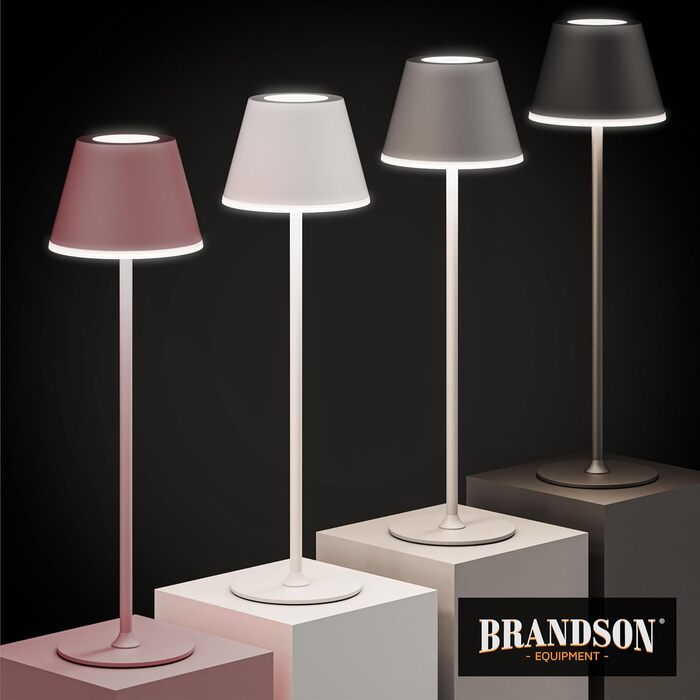 LED настільна лампа CSL з акумулятором - бездротова, сенсорна, димування, 3 кольори світла, метал, великий акумулятор, для дому та вулиці, колір антрацит