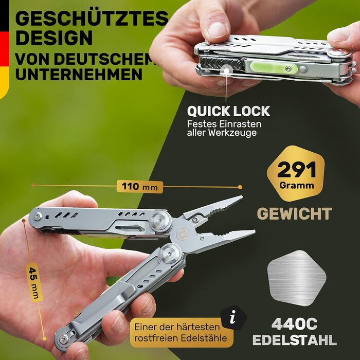 Мультитул Canyon Blade: багатофункціональний ніж для кемпінгу та виживання (35+ функцій, нержавіюча сталь)