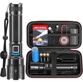 Ліхтар LED акумуляторний XHP70.2 1000000 люменів, 5 режимів, IP67, Zoom, для кемпінгу та активного відпочинку