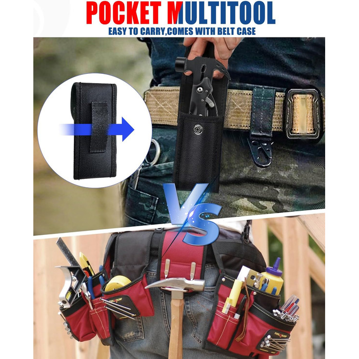 Мультитул BIBURY 12-в-1 для чоловіків: інструмент для кемпінгу, виживання, подорожей та дому