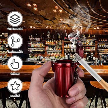 BYZESTY Cigarette Ashtrays, 2 Pack Mini Portable Ashtrays Odor-Proof, Travel Ashtrays, Portable Ashtrays for On-the-Go Odor-Proof, Portable Ashtray for Travel (A)
