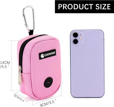 Сумка для ласощів та пакетиків для вигулу собак COOWONE, рожевий колір