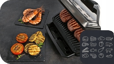 Складаний електричний гриль Tefal Optigrill Elite XL GC760D30, 2200 Вт