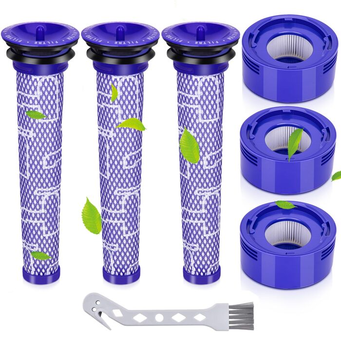 Фільтр для пилососа Dyson (3 шт.) V15 SV14 SV17 SV22 Detect Animal Absolute Extra Pro Torque Drive - #970013-02 (V7V8)