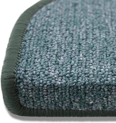 Килимок на сходинки Floordirekt 15 шт. (65x23 см, напівкруглий, зелений) для внутрішніх сходів, самоклеючий, захист сходів