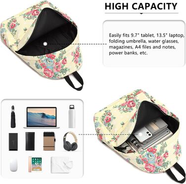 Жіночий рюкзак KONO: стильний рюкзак-сумка для підлітка, дівчини, на кожен день, для школи, роботи, подорожей (бежевий)