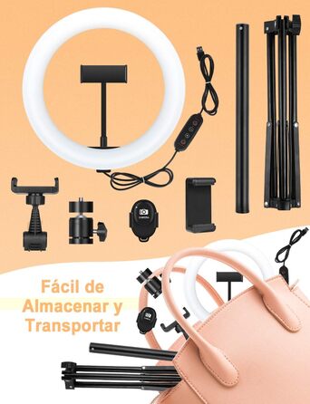 Кільцеве світло YISSVIC 25.4 см (10 дюймів) зі штативом та пультом, 168 LED, 3 режими світла та 26 RGB, для фото та відео, TikTok, YouTube, селфі