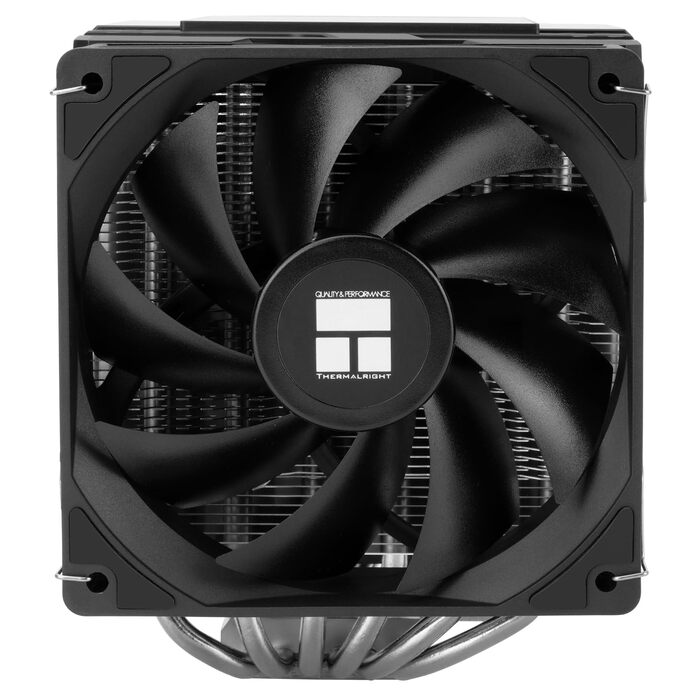 Кулер для процесора Thermalright Peerless Assassin 120 Digital Black з цифровим дисплеєм, 6 теплових трубок, сумісність з AM4/AM5, Intel LGA1700/1851/1200, чорний