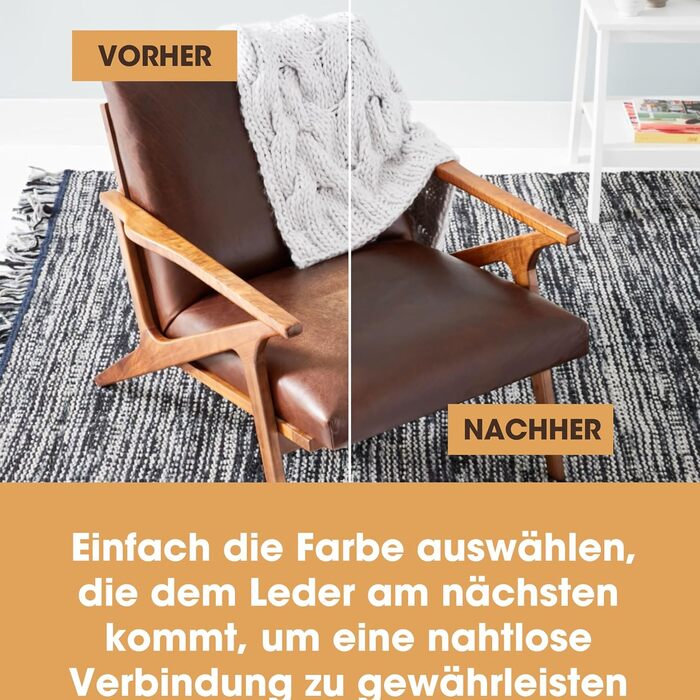 Complete Leather Restoration Set (Dark Grey) – includes leather reconditioning balm, protective cream, cleaner, sponge, and applicator – restoration and repair of sofas, chairs, car seats, and