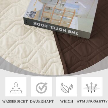 Водонепроникний килимок для собак - міцний килимок 173*203 см для вулиці, машинне прання, двосторонній килимок для собак, підходить для собак та котів (шоколад + бежевий, 75x175 см)