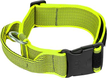 Нашийник для собак JULIUS K-9 200HA-K-2015 серії Color & Gray, чорно-сірий, регульований, з логотипом та надійним затвором, ширина 50 мм, обхват 49-70 см, з ручкою