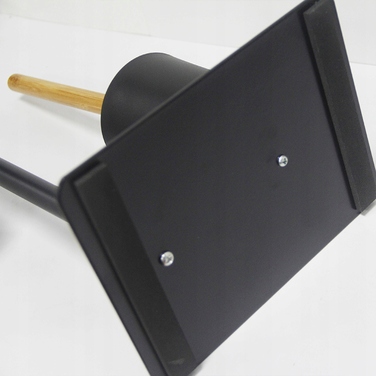 Підлоговий ергономічний йоржик для унітаза з тримачем для паперу, матовий чорний метал