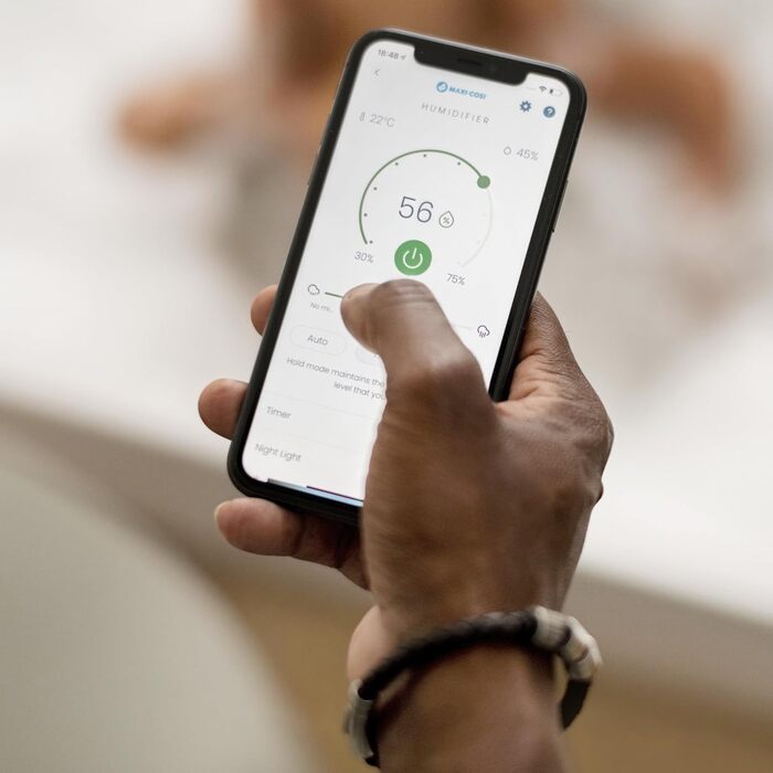 Зволожувач повітря Maxi-Cosi Breathe для дітей, розумний дитячий зволожувач, дитячий небулайзер з маслом, сумісний з Alexa та Google Assistant
