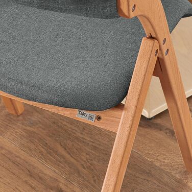SoBuy FST92-GR Folding Chair Kitchen Chair with Padded Seat and Backrest Green WxHxD approx.: 47x77x60cm Green (4 chairs, Dark Grey)