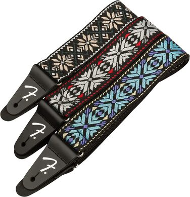 Гітарний ремінь Fender Pasadena Woven - BLUE SNOWFLAKE (один розмір)