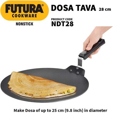 Сковорода-гриль HAWKINS Futura Dosa, антипригарна, 28 см, чорна