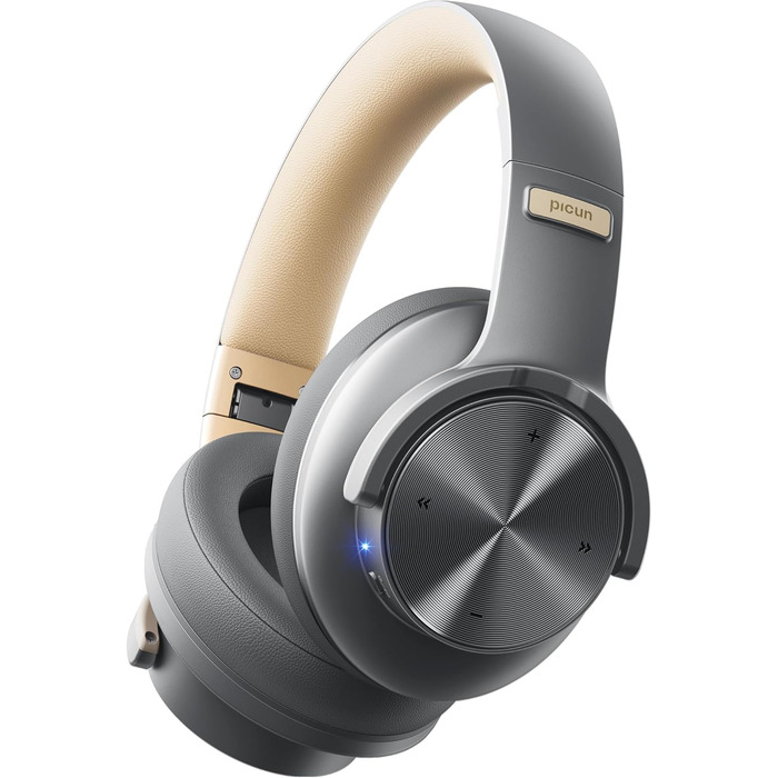Бездротові навушники Picun B8 Bluetooth з 3 режимами EQ, 120 годин роботи, глибокий бас, для телефону, ПК, офісу, подорожей (сірі)