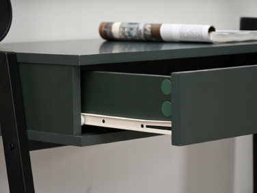 Прямокутний письмовий стіл Mebel-Partner 100 x 45 x 75 см, чорний з зеленим