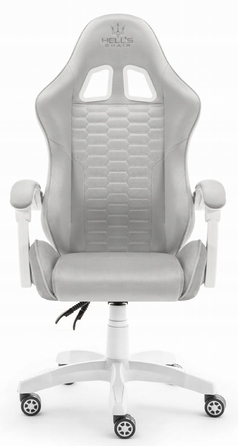 Ігрове крісло HELL'S CHAIR HC-1000 Grey-White, сіра тканина