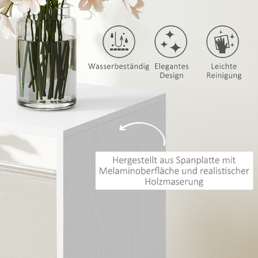 HOMCOM Mobile Clothes Closet Wardrobe with Shelf 4 Swivel Wheels for Living Room Bedroom, Aluminum Alloy, 60 x 40 x 127 cm, White | Aosom