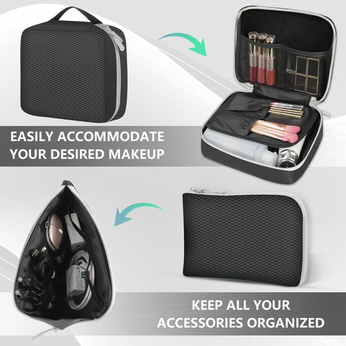 Органайзер для валізи Avmvnvc, набір 10 штук: кубики для пакування одягу, компресійні мішечки, органайзер для подорожей з косметичкою, для рюкзака та валізи, чорний