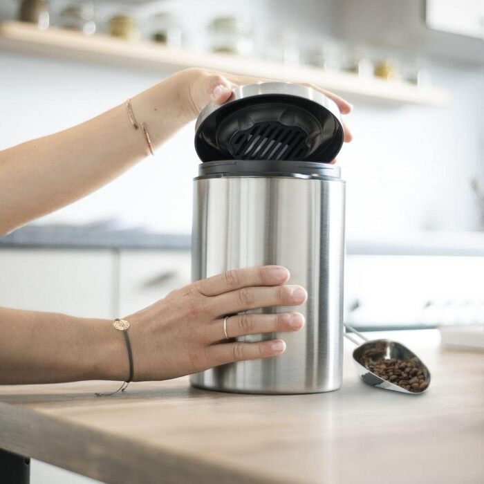 Контейнер для кави Xavax на 1 кг (з ложкою), нержавіюча сталь, герметичний, для зберігання кавових зерен