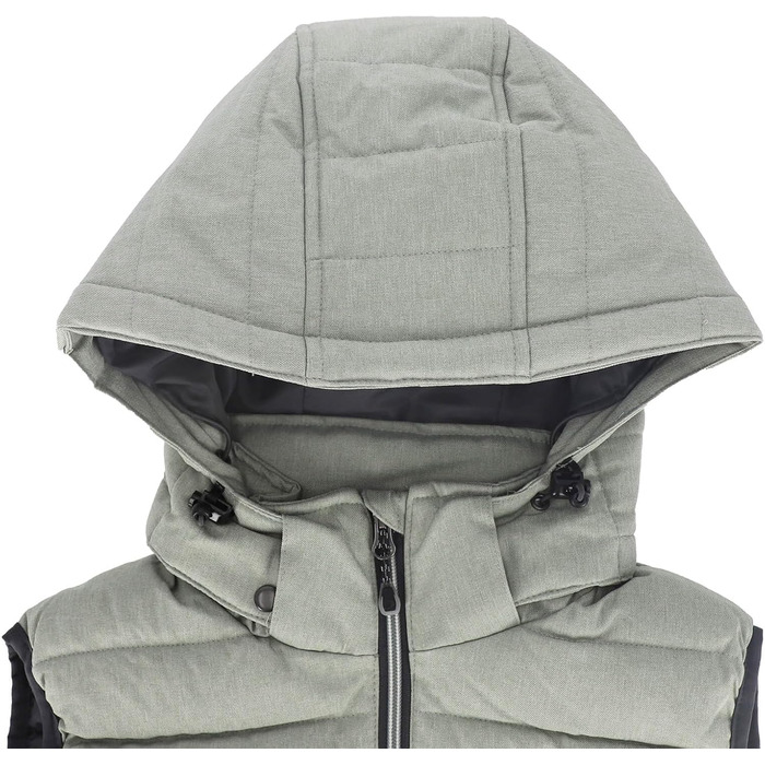 Степлена жилетка Blue Wave Nathalie з відстібною капюшоном - жіноча жилетка з ефектом меланжу (50, schilf)