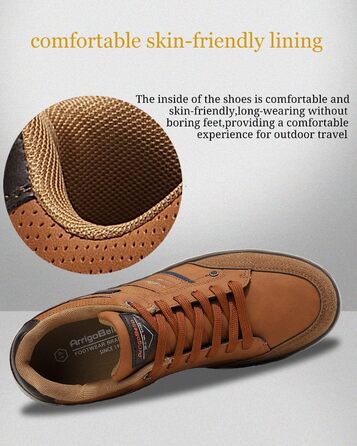 ARRIGO BELLO Кросівки чоловічі для активного відпочинку, спорту та прогулянок. Розміри 41-46 (44 EU), колір: коричневий (C1)