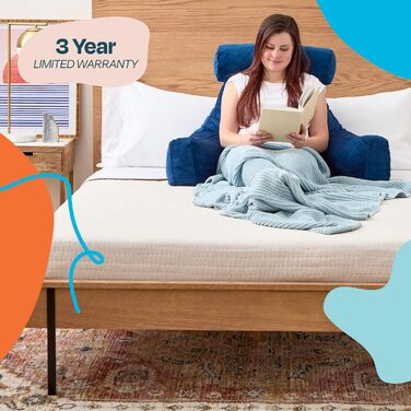Підлогове крісло-лежак Linenspa з піною з ефектом пам'яті, подушка для спини для читання, ігор, перегляду телевізора в ліжку - крісло-лежак з підлокітниками, необхідне для гуртожитків, темно-синій, X-Large з підтримкою шиї, темно-синій