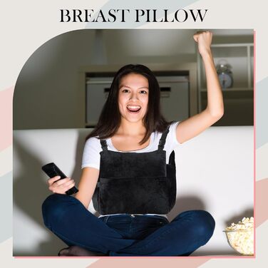 Suzile Mastectomy Pillow, Breast Pillow, Post-Breast Cancer Recovery, Recovery with 4 Built-in Pockets for Surgical Support, Healing, Gifts for Women, Seatbelt Safety Protection