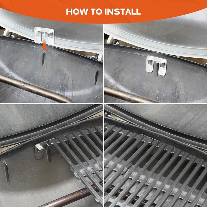 Решітка для гриля Onlyfire з чавуну, сумісна з Weber Q1000, Q120, Q140, Q1200, Q1400 (замінник Weber 7644)