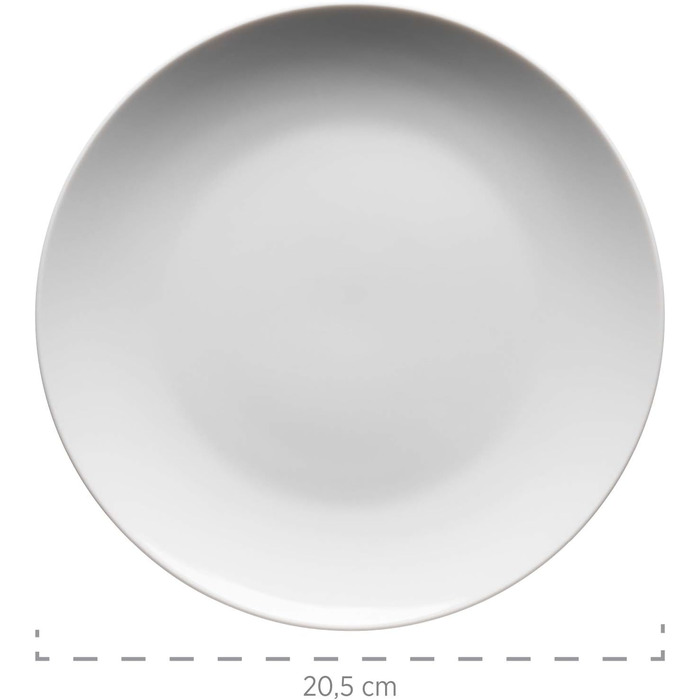 MÄSER 993650 Barca Breakfast Dish Set for 6 People, 18-Piece Set, Porcelain, White Breakfast Set 18-Piece 6 Person