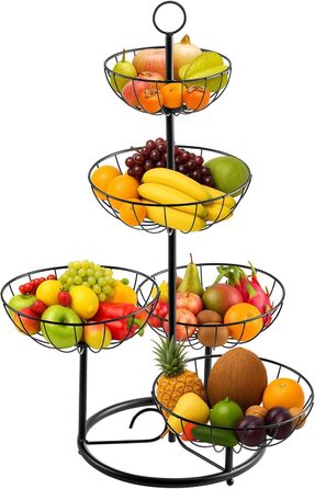 Багатоярусна підставка для фруктів та овочів - металева етажерка для кухні
