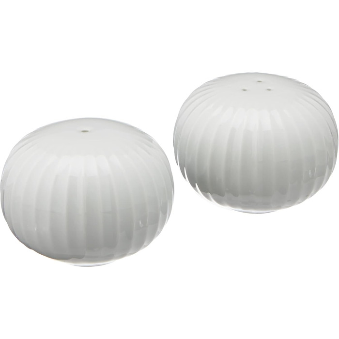 Kähler Salt and Pepper Shaker Set H5 cm Hammershøi Danish Handmade, white