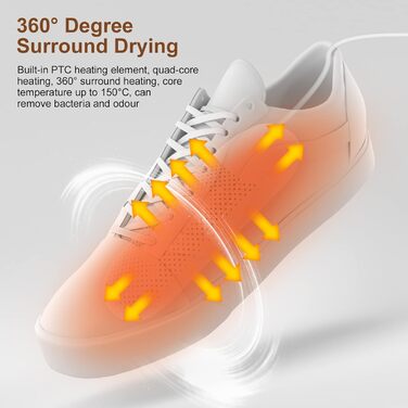 Електричний сушильник для взуття Flintronic - 3 режими, таймер, для черевиків, рукавиць, шкарпеток (EU-штекер)