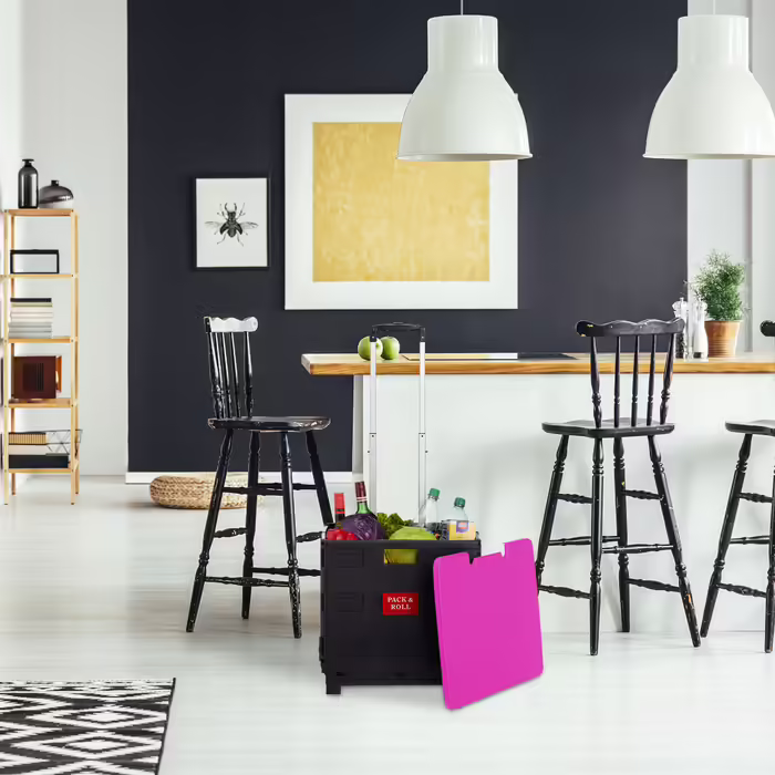 Relaxdays Folding Shopping Trolley with Lid