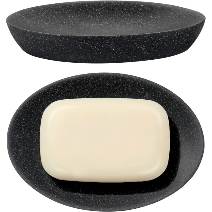 Підставка для мила Shinowa: неслизька мильниця з харчового пластику для ванної, туалету, кухні. Білий колір, дизайн 