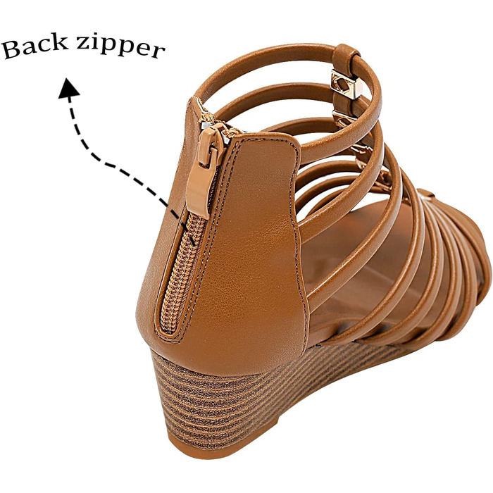 Босоніжки жіночі STMAHER Gladiator-Sandalen сріблясті на танкетці, літні, пляжні, повсякденні (38 EU)